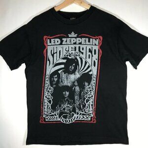 Day Adult Unisex Small Black Led Zeppelin Short Sleeve Shirt